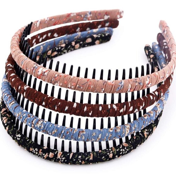 Multicolor Resin Teeth Comb Hair Hoop Headband for Women Gentle Stylish main image 6